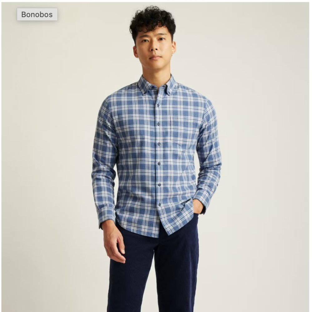 Men's Bonobos Everyday Lightweight Flannel Shirt Size M